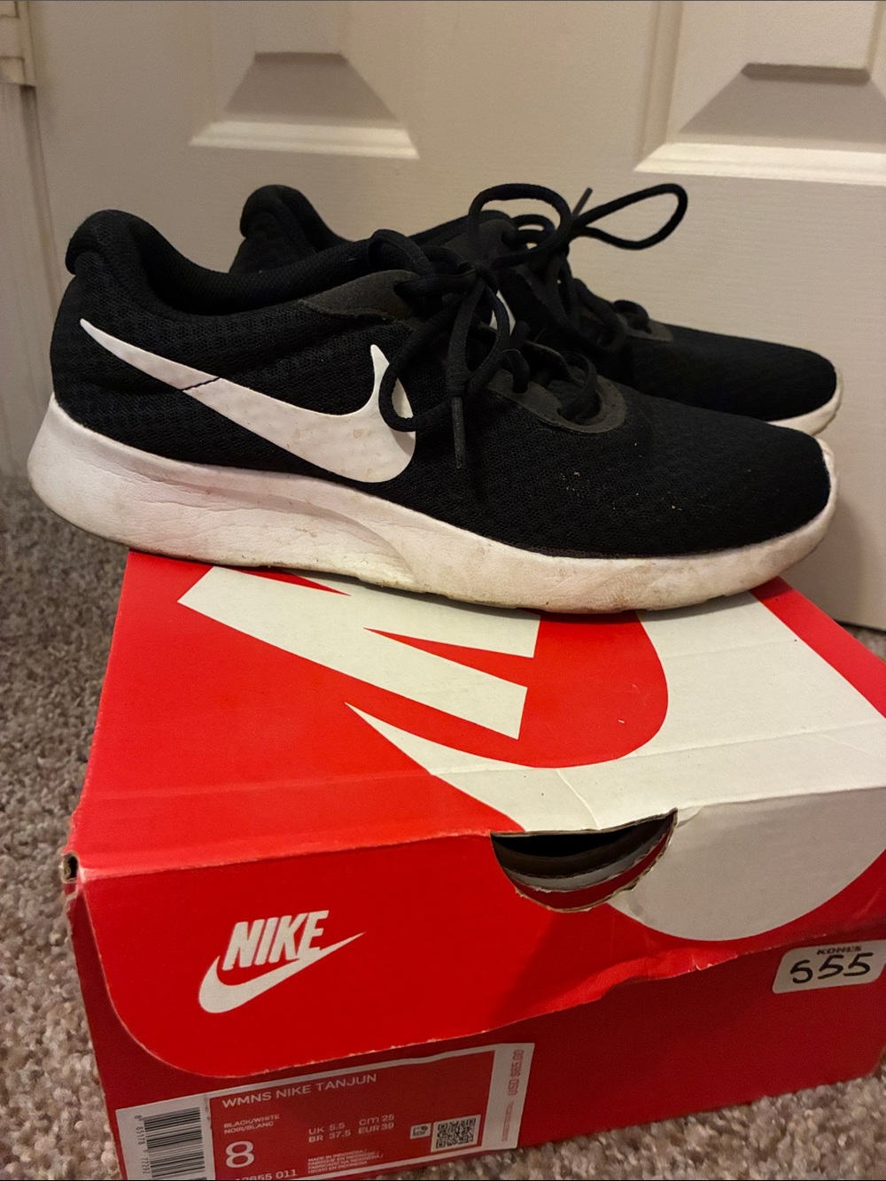Nike Black and White Tanjun Sneakers